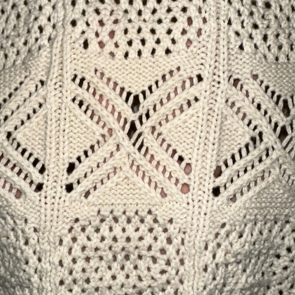 Rachel Zoe Cream Cotton Blend Knit Button Front Sweater Size Small - Picture 6 of 12